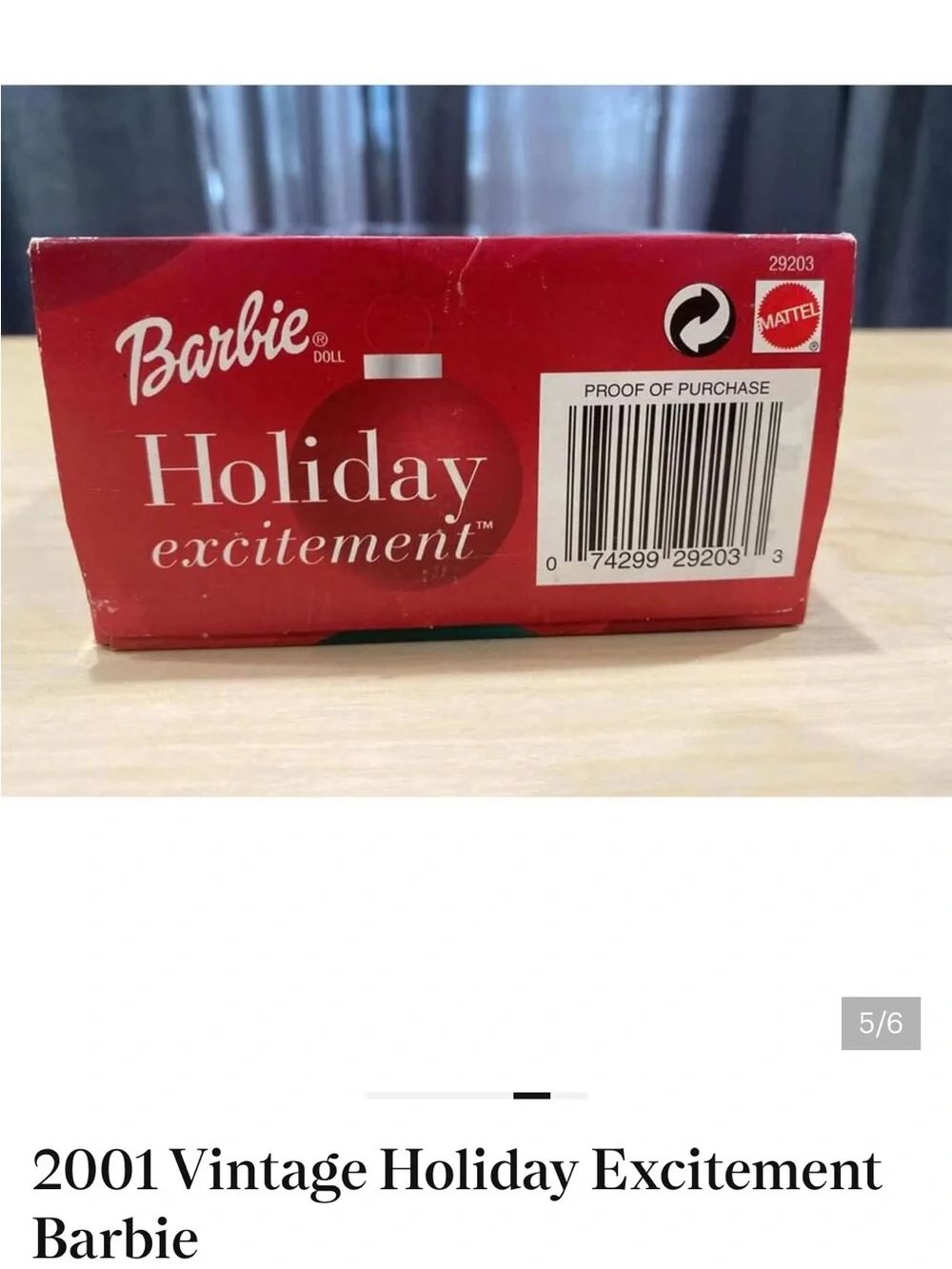 Barbie 2001 Holiday Excitement Barbie Doll NRFB. NWT